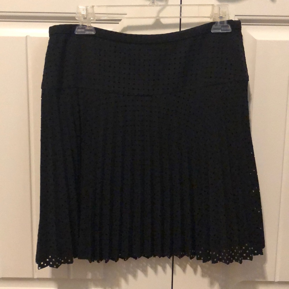 J. Crew black pleated skirt